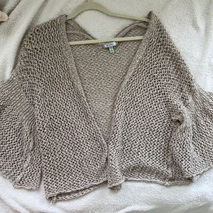 Beige knit cardigan, Size XS